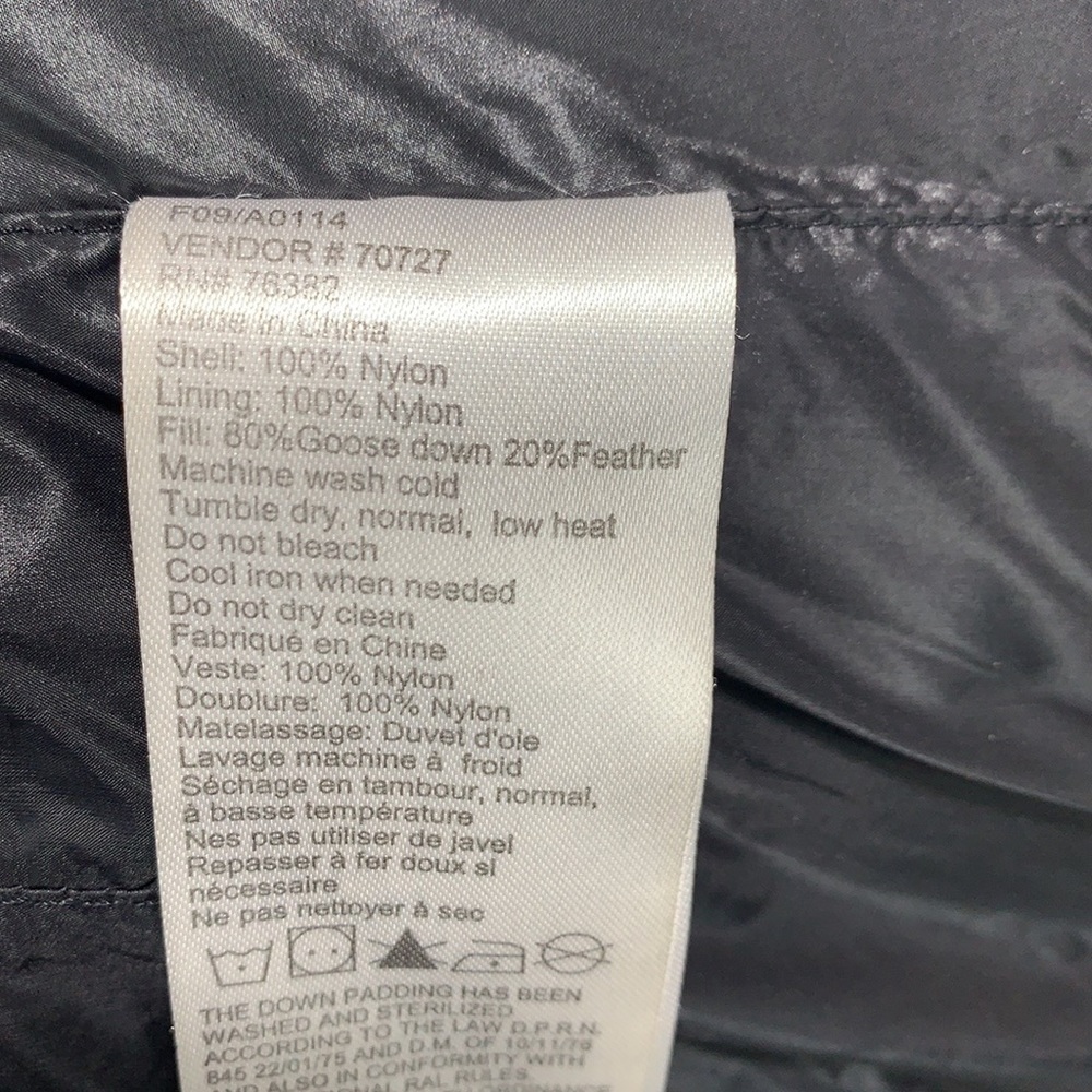 Timberland Black Down Hooded Jacket Medium - Picture 8 of 10